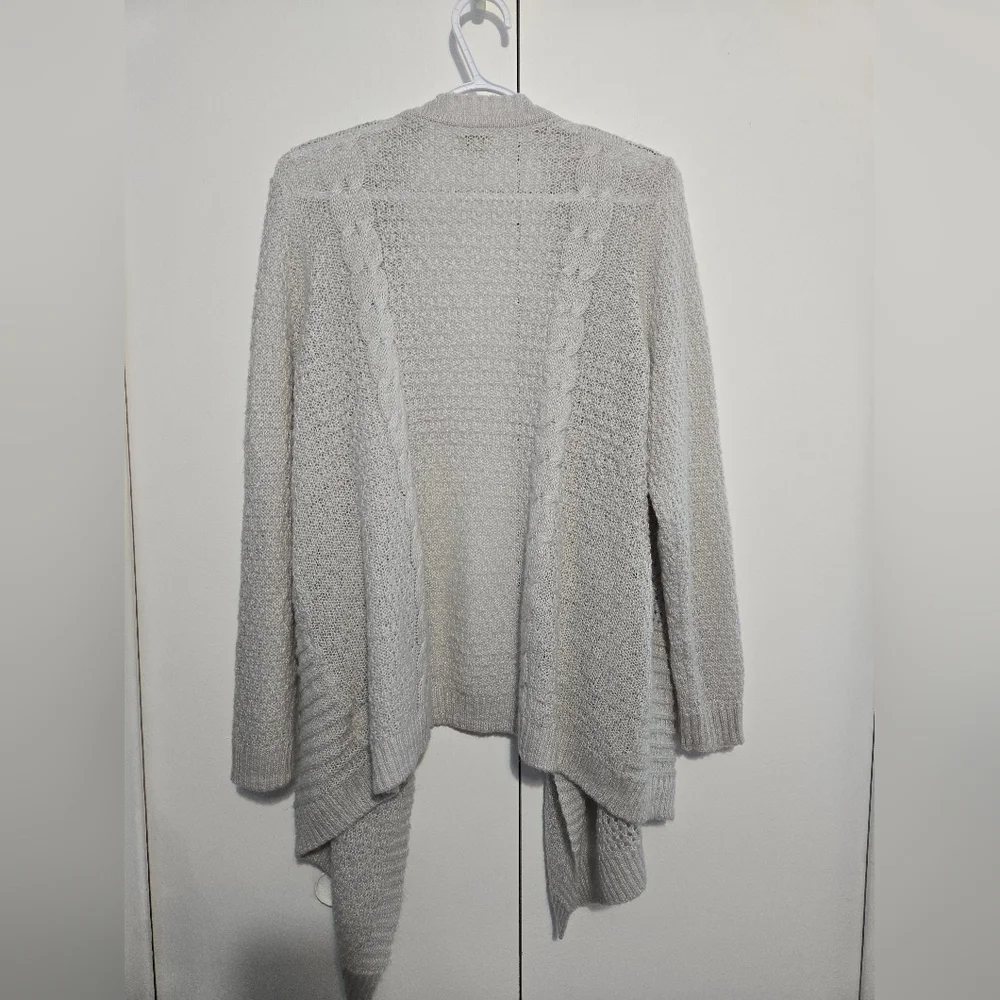 Sonoma Women's Gray Open-Front‎ Knit Cardigan- Size 1X